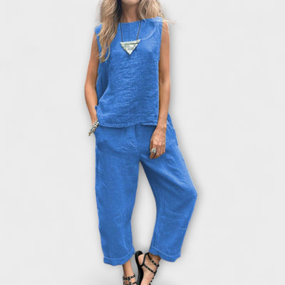 Jennifer - Uvoľnený outfit z bavlny a ľanu