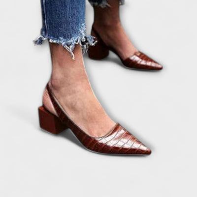 Bethany - Nepravidelné Slingbacks S Robustnými Podpätkami