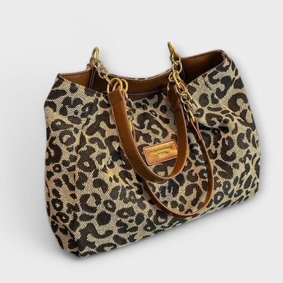 Monika. - Leopardí plátenná taška
