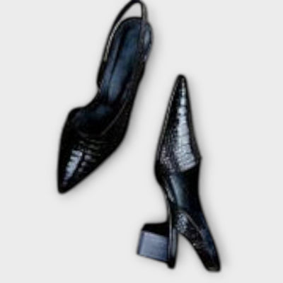 Bethany - Nepravidelné Slingbacks S Robustnými Podpätkami