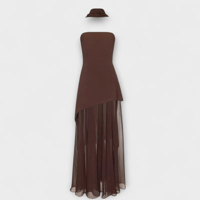 Goldie - Maxi šaty z chiffon