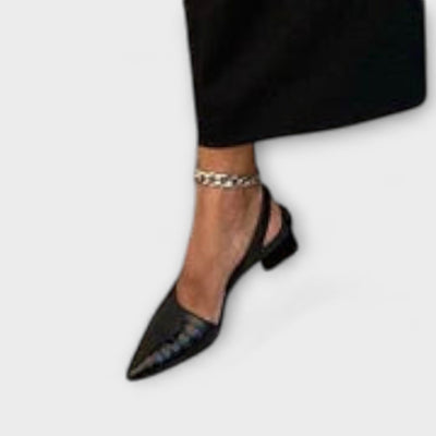 Bethany - Nepravidelné Slingbacks S Robustnými Podpätkami