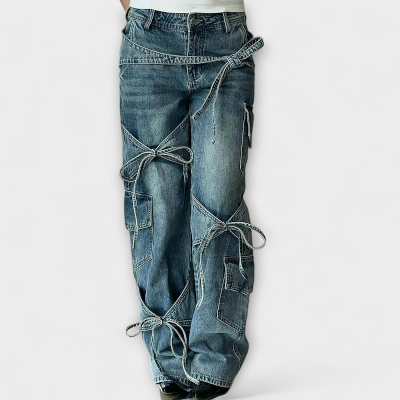 Paloma - Utility Denim Jeans s detailom uzla