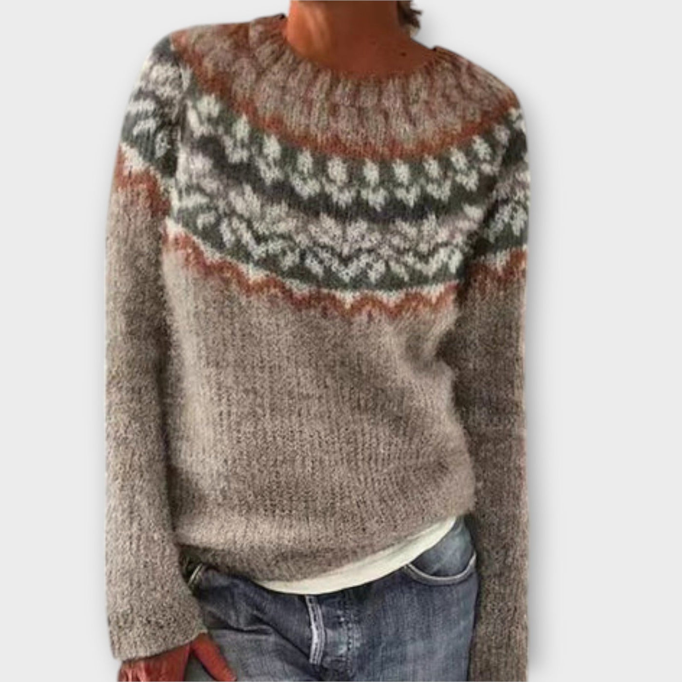 Natalia - Vintage pletený pulóver pre ženy
