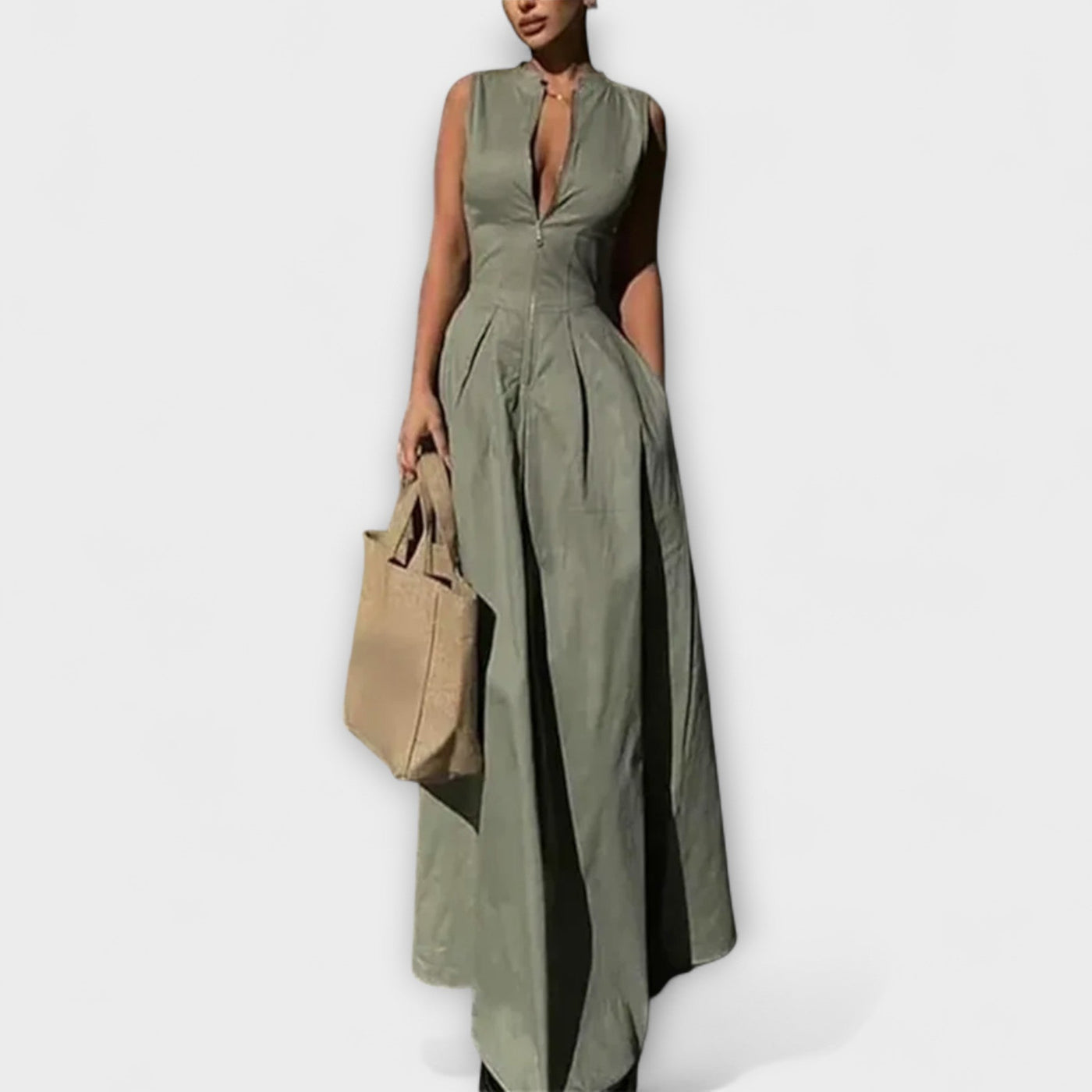 Bezrukávové plisované bodycon midi šaty