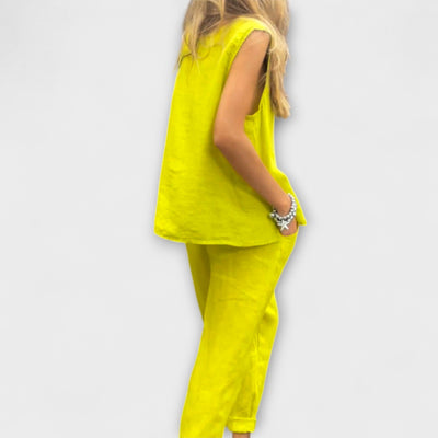 Jennifer - Uvoľnený outfit z bavlny a ľanu