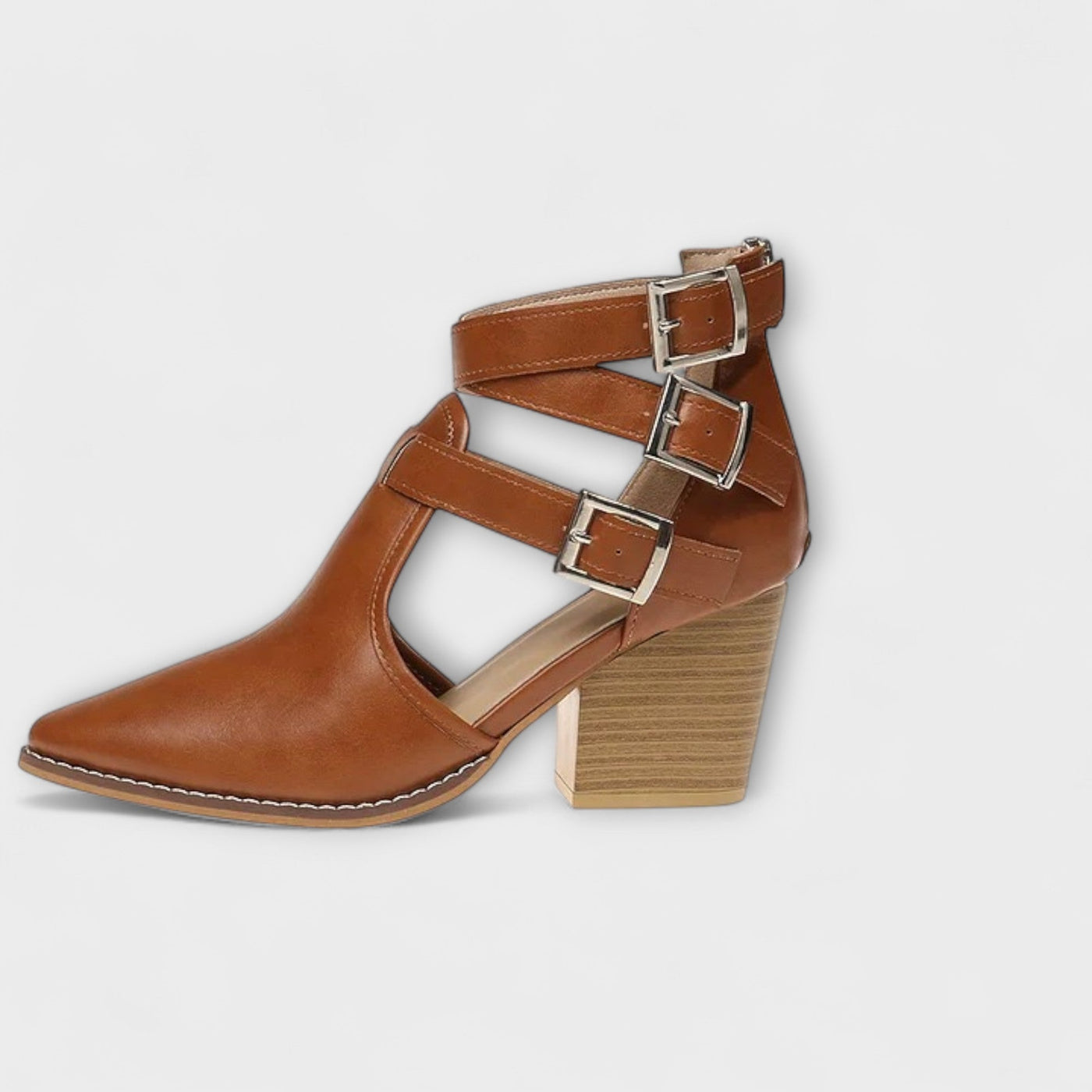 Linda - Farebné Chunky Heels s krížovým remienkom