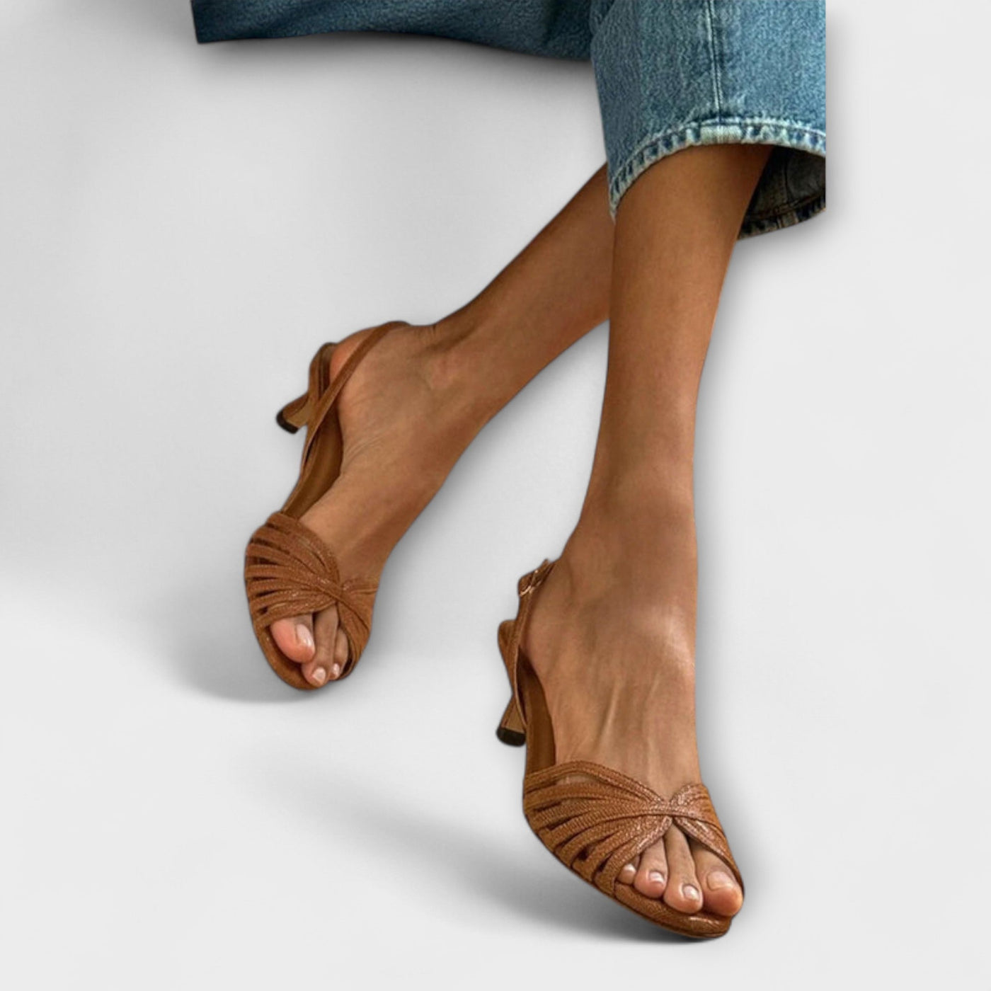 Brianna - Hnedé Kitten Heels