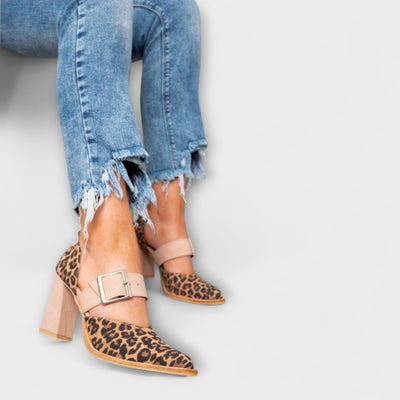 Jessica – Leopardí vzor – Chunky podpätky