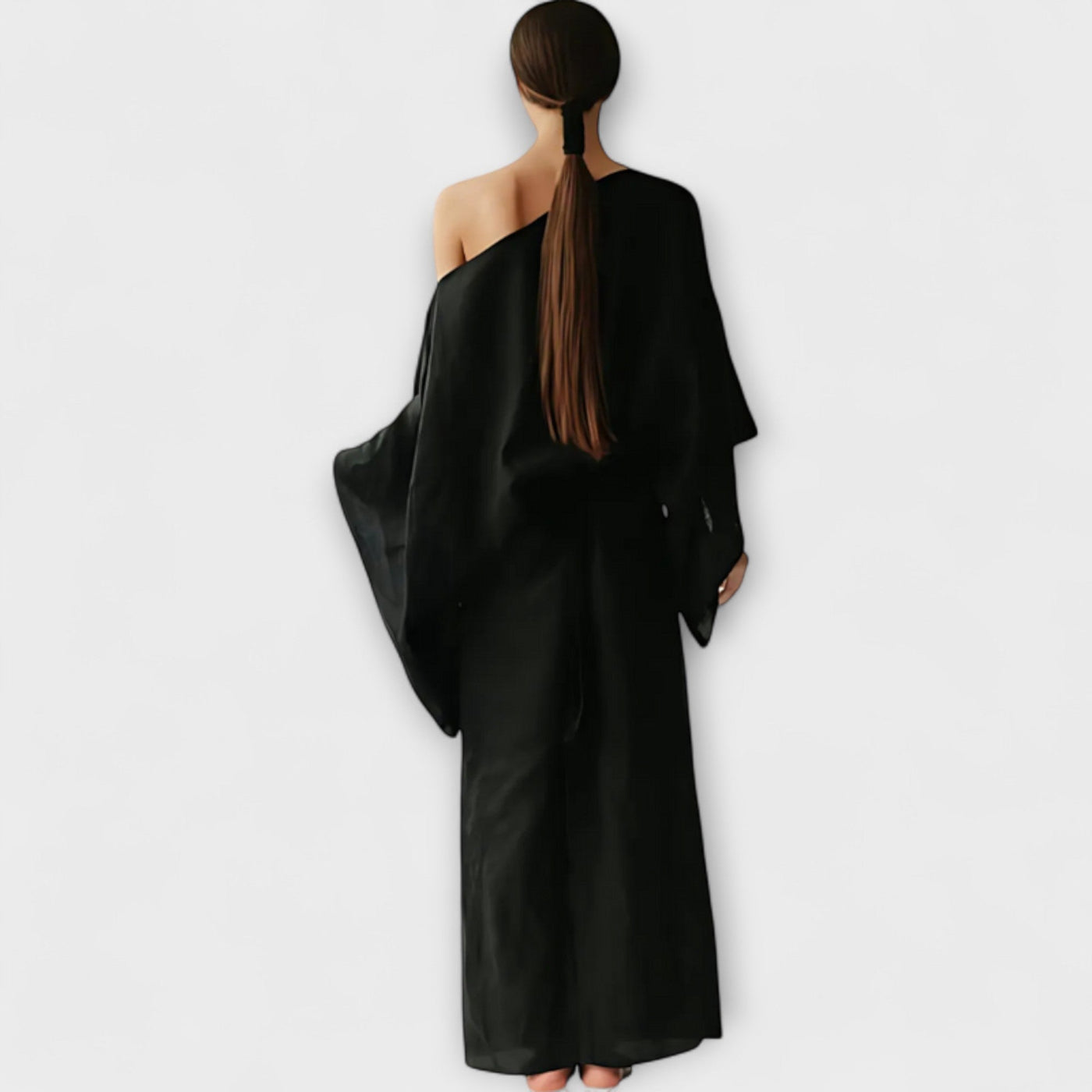 Dana - Kimono šaty z ľanu a bavlny